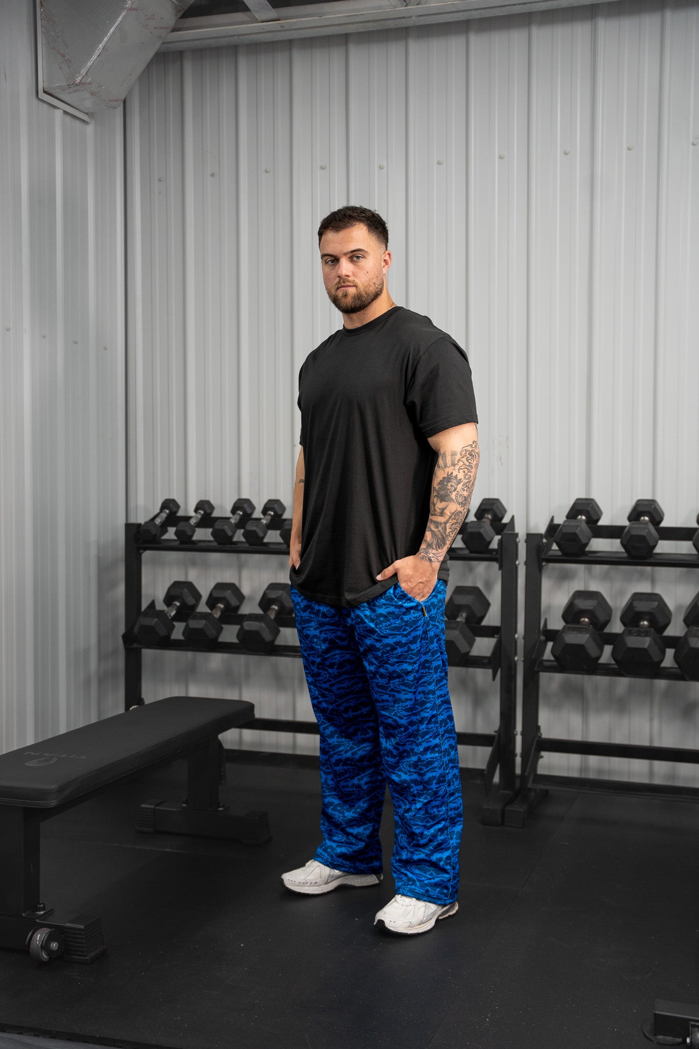 Blue Tiger Mesh Pants