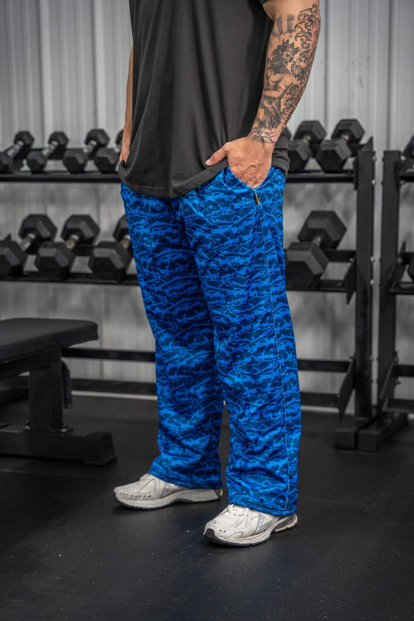 Blue Tiger Mesh Pants