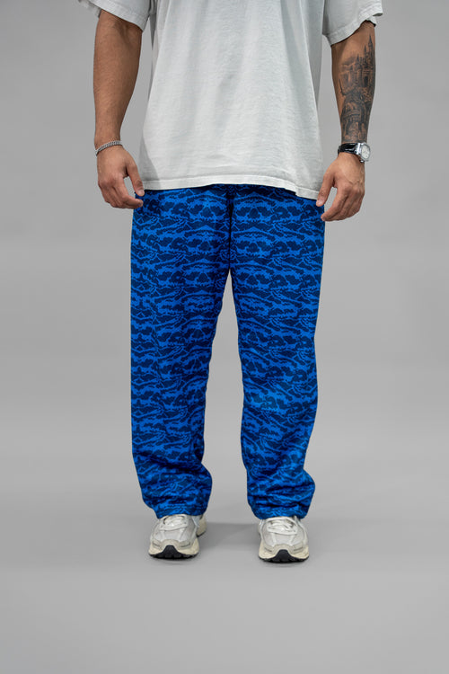 Blue Tiger Mesh Pants